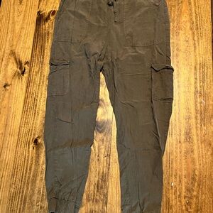 Olive Cargo Jogger Pants